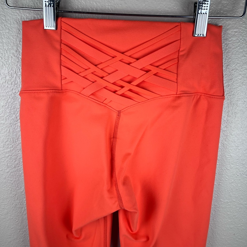 Fabletics PowerHold Neon Coral Leggings XS 7/8 - Picture 8 of 9